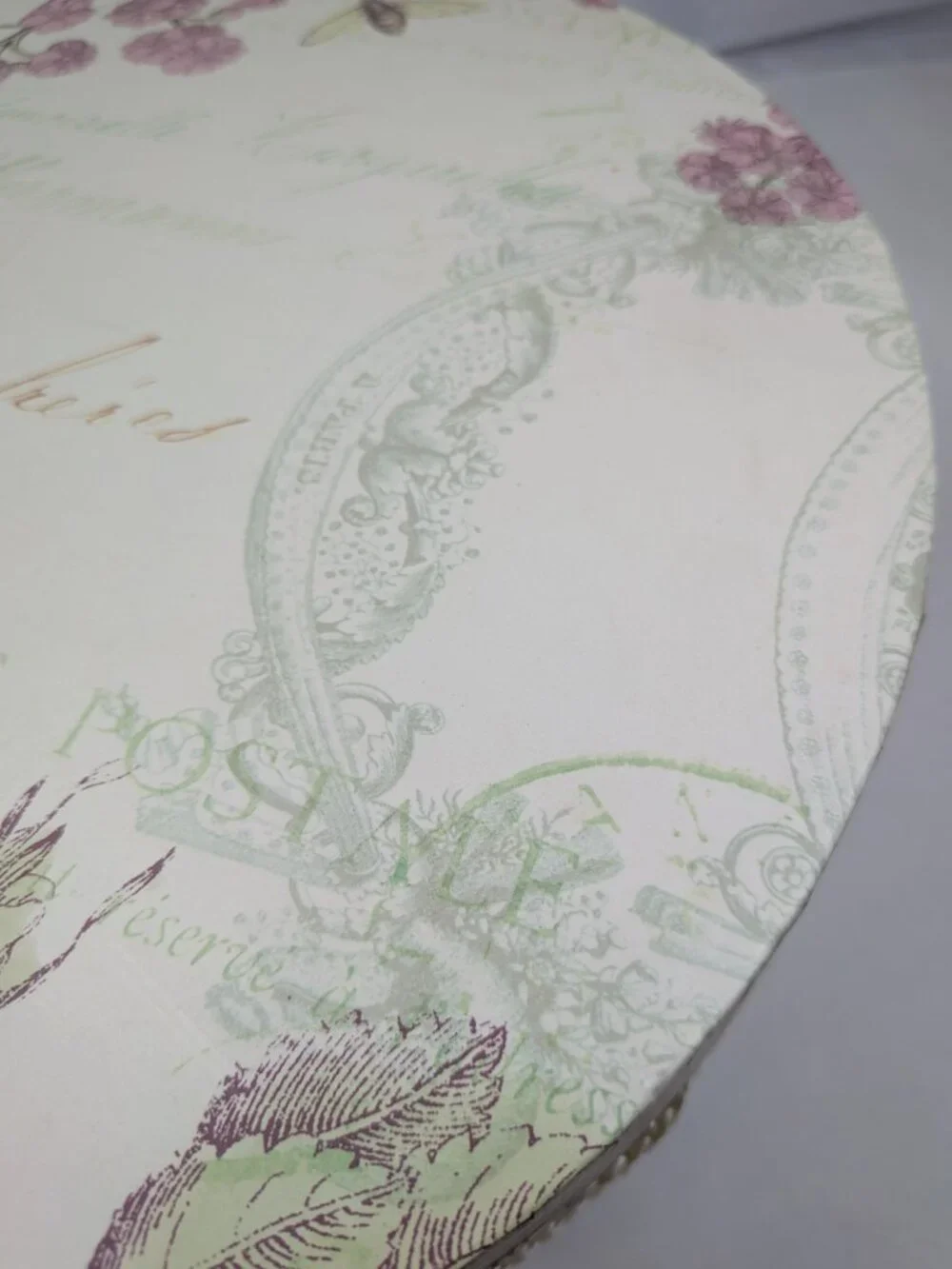 Paula Scaletta Townhouse Paris Postcard Floral Round Hat Box Butterfly 12